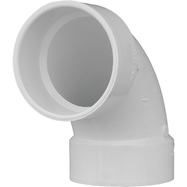 Charlotte Pipe And Foundry 4 In. Schedule 40 90 Deg. Sanitary DWV PVC Elbow 1/4 Bend PVC 00300 1400HA - main